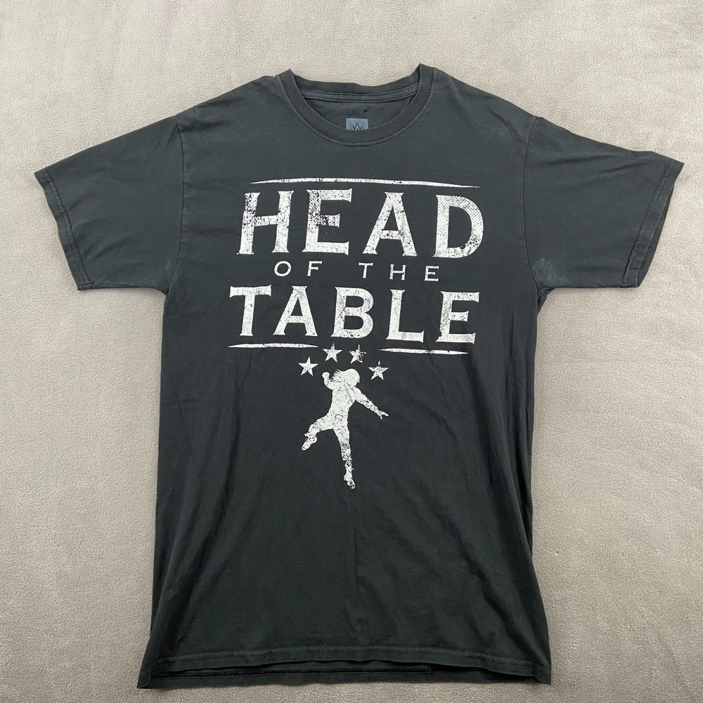 WWE Authentic Roman Reigns Head Of The Table T Shirt Mens Medium Black Graphic‎